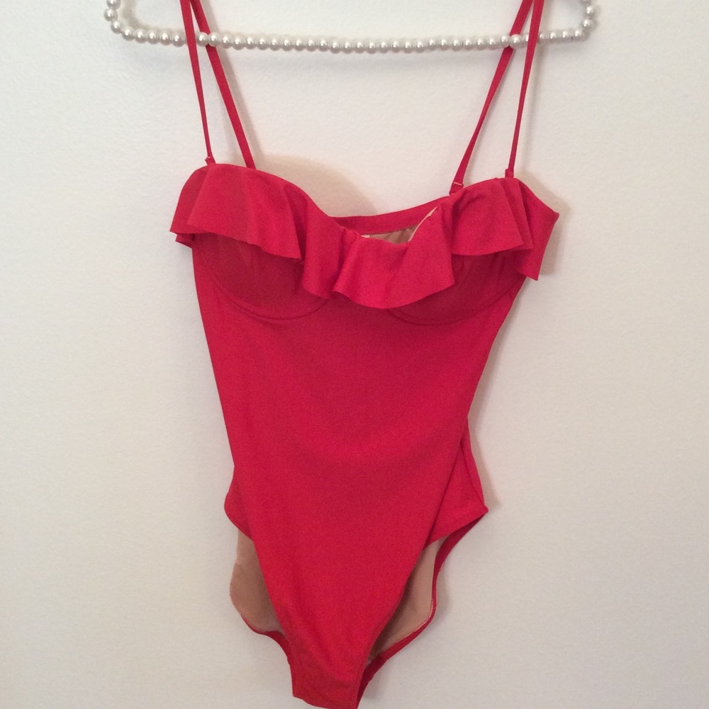 J. Crew ruffle one piece bathing suit